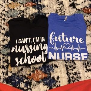 Small nursing school shirts, worn once